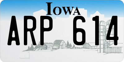 IA license plate ARP614