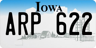 IA license plate ARP622