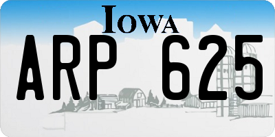 IA license plate ARP625