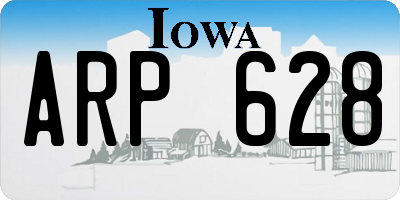 IA license plate ARP628