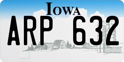IA license plate ARP632
