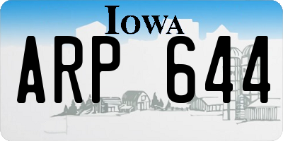 IA license plate ARP644