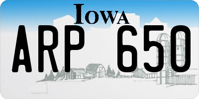 IA license plate ARP650