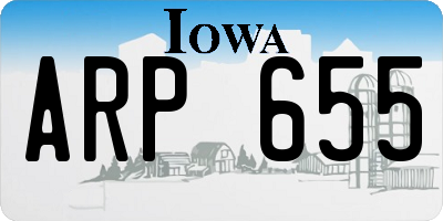 IA license plate ARP655