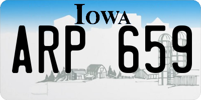IA license plate ARP659