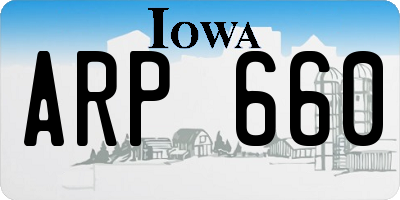 IA license plate ARP660