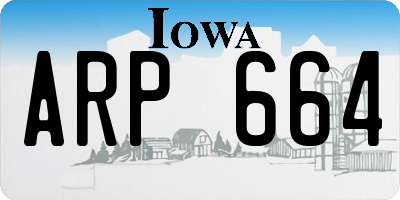 IA license plate ARP664