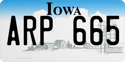 IA license plate ARP665