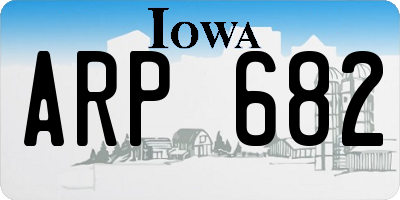IA license plate ARP682