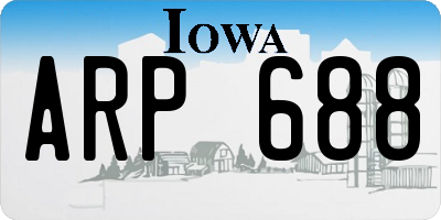 IA license plate ARP688