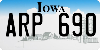 IA license plate ARP690