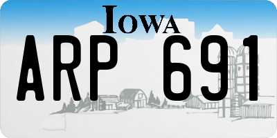 IA license plate ARP691