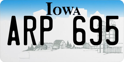 IA license plate ARP695