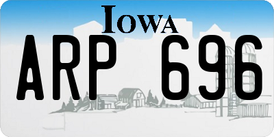 IA license plate ARP696