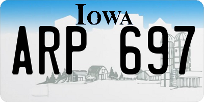 IA license plate ARP697