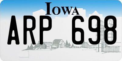 IA license plate ARP698