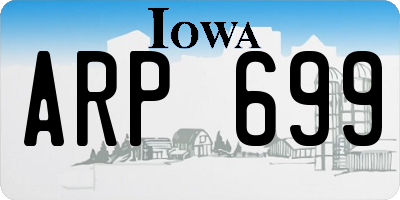 IA license plate ARP699