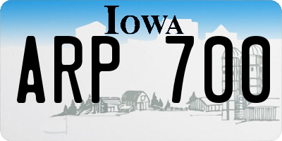 IA license plate ARP700