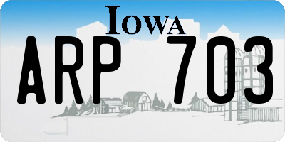 IA license plate ARP703