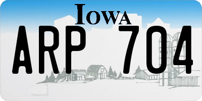 IA license plate ARP704