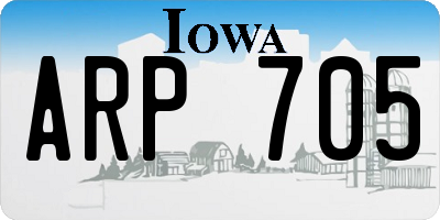 IA license plate ARP705