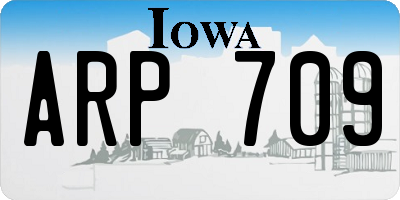IA license plate ARP709