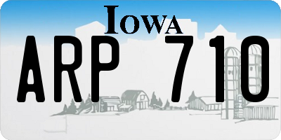 IA license plate ARP710