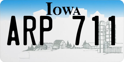 IA license plate ARP711