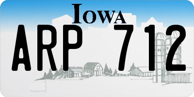 IA license plate ARP712