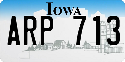 IA license plate ARP713