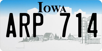 IA license plate ARP714