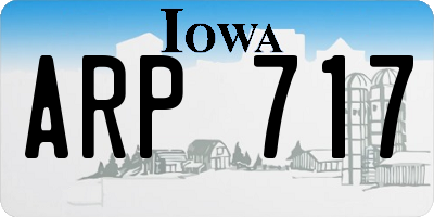 IA license plate ARP717