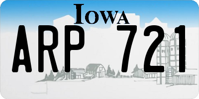IA license plate ARP721