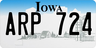 IA license plate ARP724