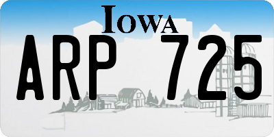 IA license plate ARP725