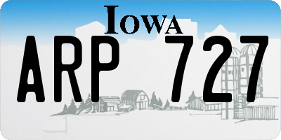 IA license plate ARP727