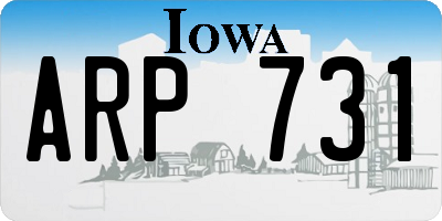 IA license plate ARP731