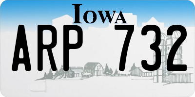 IA license plate ARP732