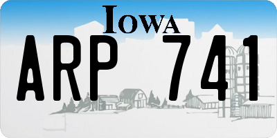 IA license plate ARP741