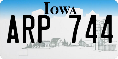 IA license plate ARP744