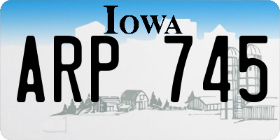 IA license plate ARP745