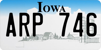 IA license plate ARP746