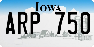 IA license plate ARP750
