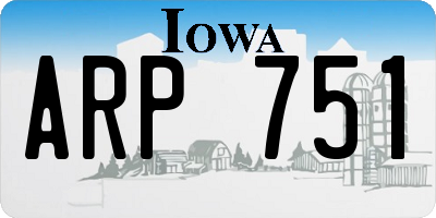 IA license plate ARP751
