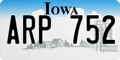 IA license plate ARP752