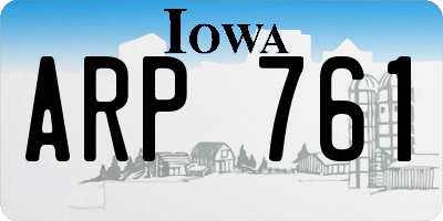IA license plate ARP761