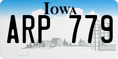 IA license plate ARP779