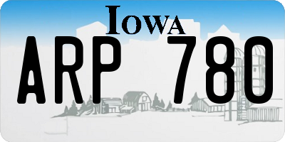 IA license plate ARP780