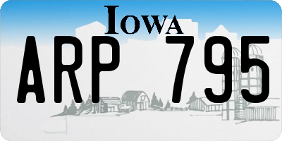 IA license plate ARP795