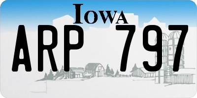 IA license plate ARP797